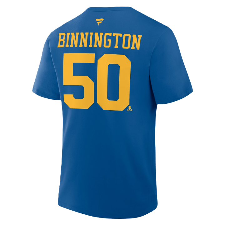 ST. LOUIS BLUES FANATICS NEW LOGO BINNINGTON HOME TEE - Blue T-shirt Fanatics