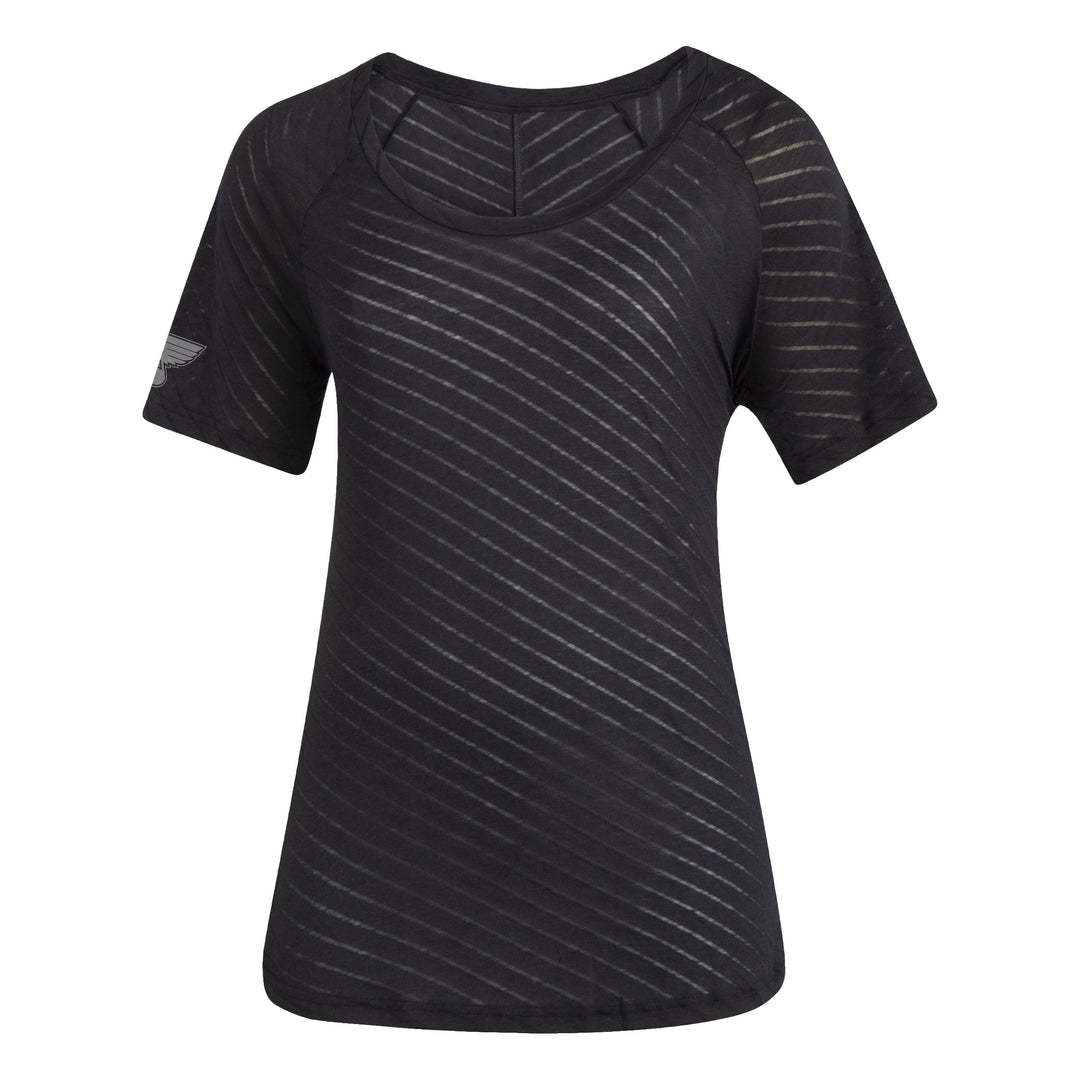 ST. LOUIS BLUES WOMENS ADIDAS PERFORMANCE TECH TEE - BLACK