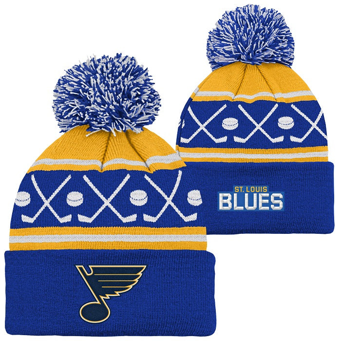 ST. LOUIS BLUES INFANT FACE OFF POM KNIT BEANIE - MULTI Knit Outerstuff   