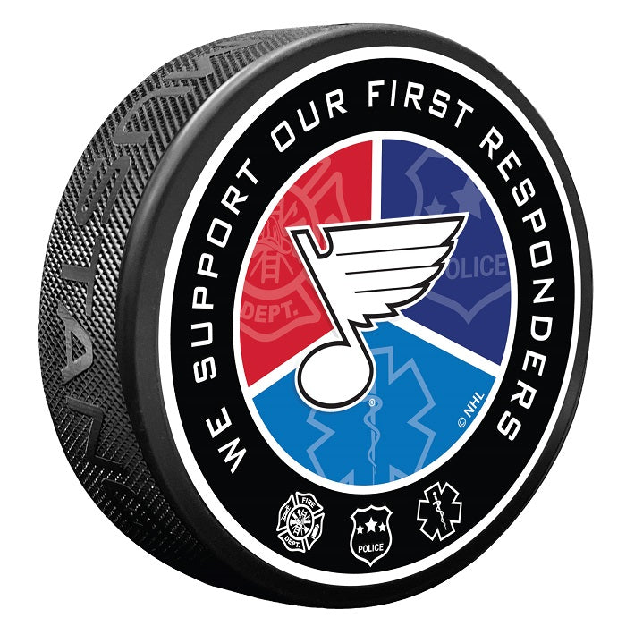 ST. LOUIS BLUES FIRST RESPONDERS PUCK Puck Mustang Products   