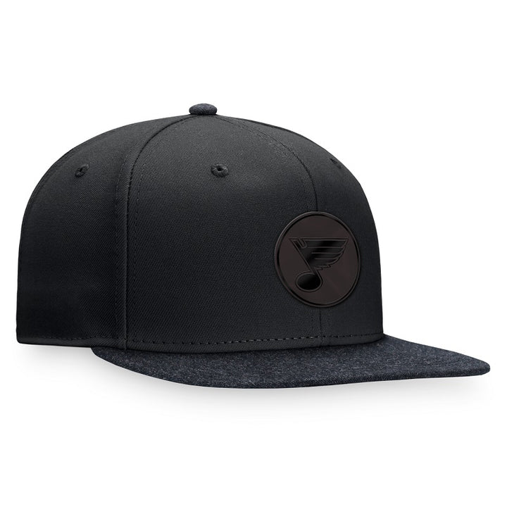 ST. LOUIS BLUES FANATICS TONAL NOTE FLAT SNAPBACK - BLACK