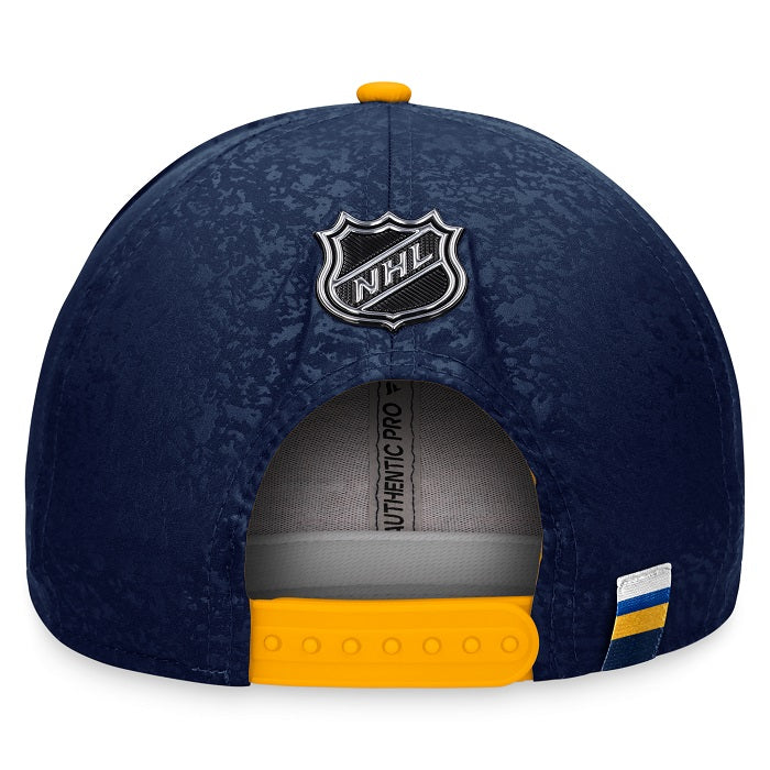 ST. LOUIS BLUES FANATICS FREQUENCY NOTE SNAPBACK - NAVY/GOLD Hat Fanatics   