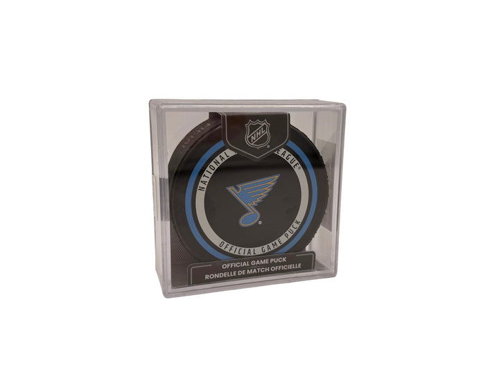 ST. LOUIS BLUES 2026-2027 OFFICIAL PUCK IN CASE BLACK 3 IN