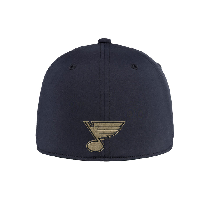 ST. LOUIS BLUES ADIDAS MILITARY FLEX FIT HAT - GREEN