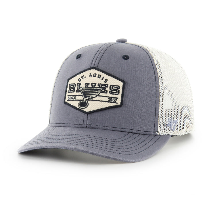 ST. LOUIS BLUES ’47 BRAND ARCADIA MESH SNAPBACK HAT- NAVY/WHITE