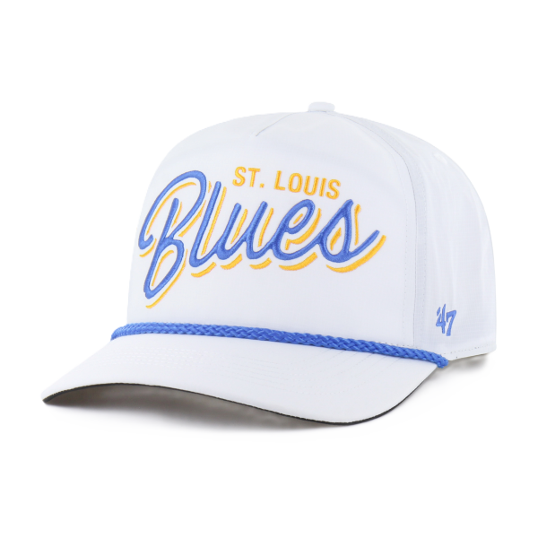 ST. LOUIS BLUES ’47 BRAND brrr FAIRWAY SNAPBACK – WHITE Adjustable Cap '47 Brand