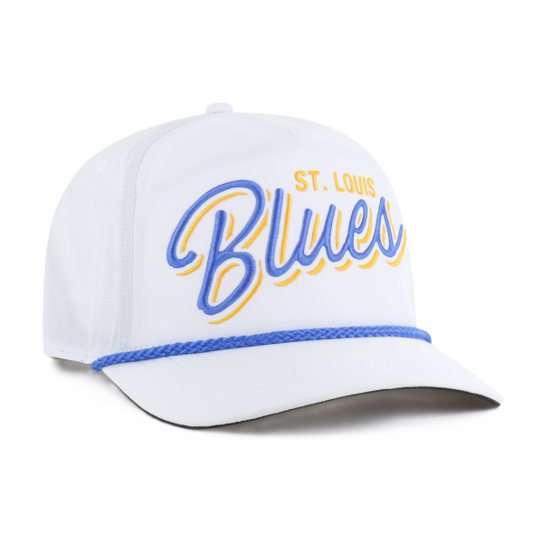 ST. LOUIS BLUES ’47 BRAND brrr FAIRWAY SNAPBACK – WHITE Adjustable Cap '47 Brand