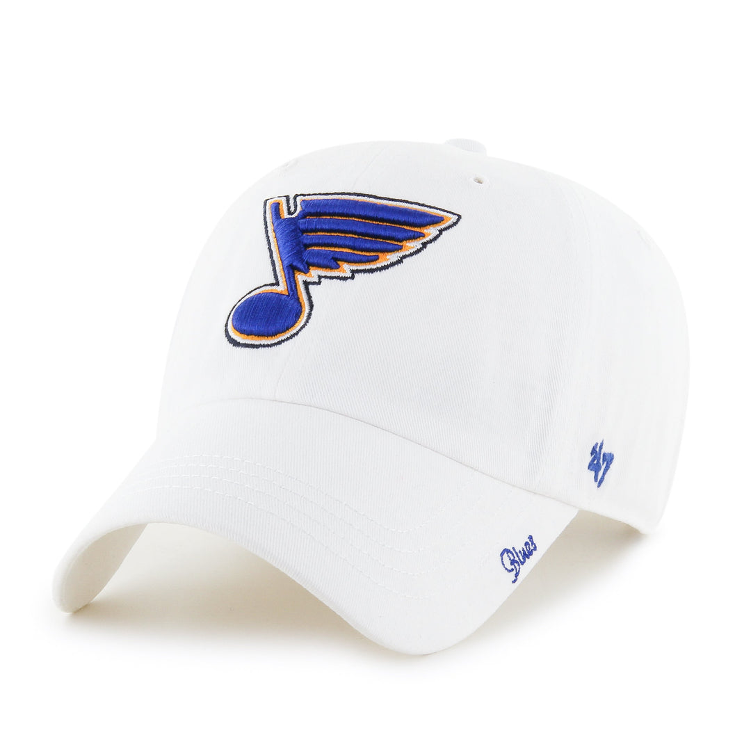 ST. LOUIS BLUES ’47 BRAND WOMENS MIATA CLEAN UP STRAPBACK HAT - WHITE Hat '47 Brand   