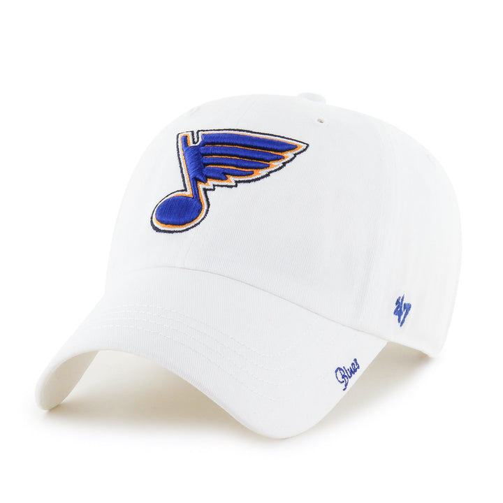 ST. LOUIS BLUES ’47 BRAND WOMENS MIATA CLEAN UP STRAPBACK HAT - WHITE Hat '47 Brand   