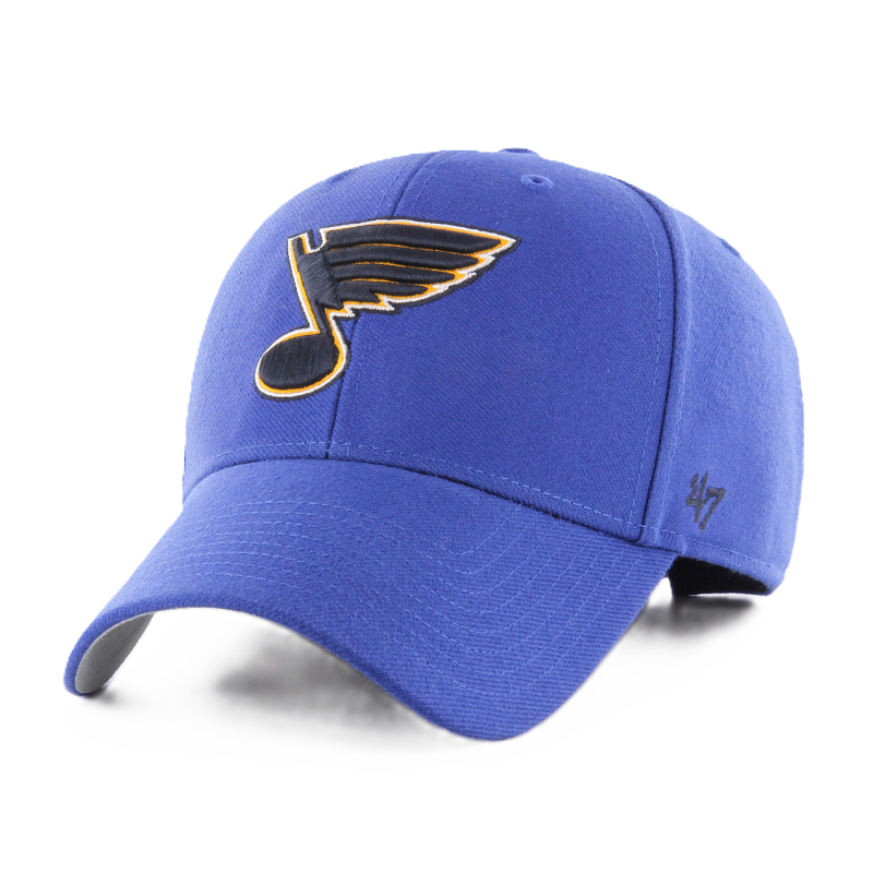 ST. LOUIS BLUES ’47 BRAND NOTE LOGO MVP ADJUSTABLE HAT - ROYAL Hat '47 Brand