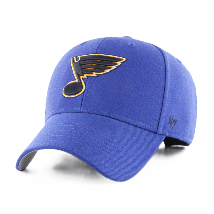 ST. LOUIS BLUES ’47 BRAND NOTE LOGO MVP ADJUSTABLE HAT - ROYAL Hat '47 Brand