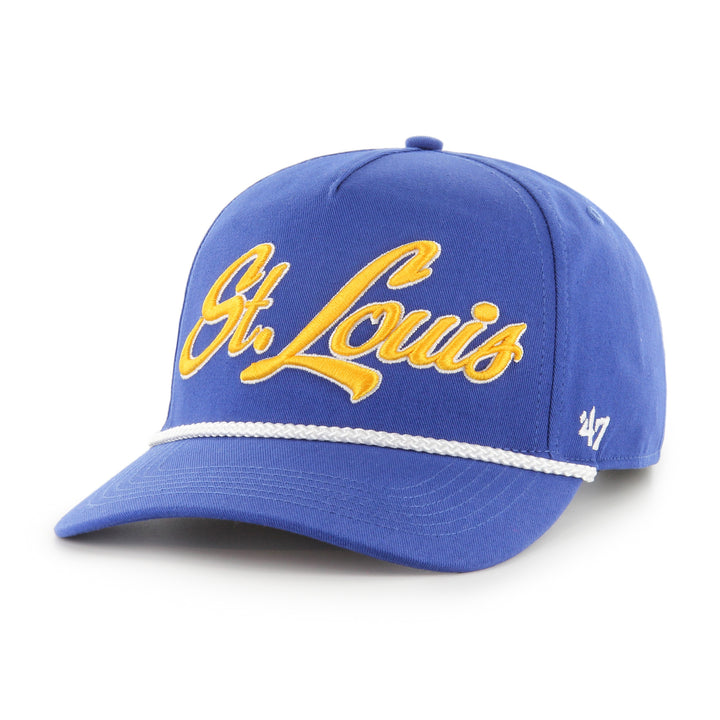 ST. LOUIS BLUES OVERHAND '47 BRAND HITCH SNAPBACK HAT- ROYAL Hat '47 Brand   