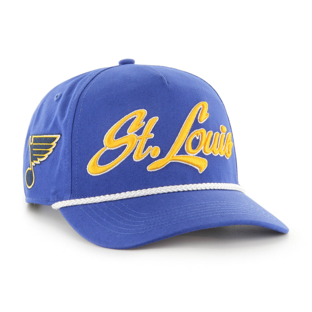 ST. LOUIS BLUES OVERHAND '47 BRAND HITCH SNAPBACK HAT- ROYAL Hat '47 Brand   