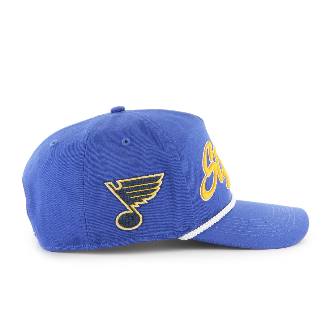 ST. LOUIS BLUES OVERHAND '47 BRAND HITCH SNAPBACK HAT- ROYAL Hat '47 Brand   