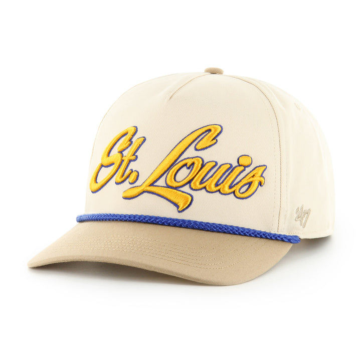 ST. LOUIS BLUES OVERHAND '47 BRAND HITCH SNAPBACK HAT- NATURAL