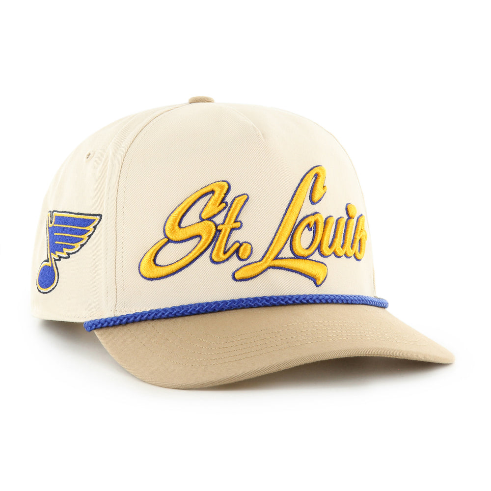 ST. LOUIS BLUES ’47 BRAND ARCADIA MESH SNAPBACK HAT- NAVY/WHITE
