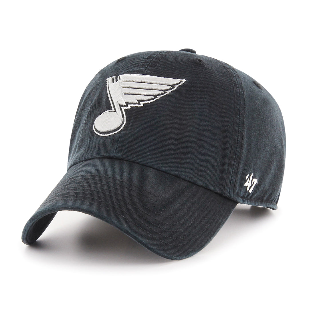 ST. LOUIS BLUES '47 BRAND CLEAN UP TONAL STRAPBACK HAT- BLACK