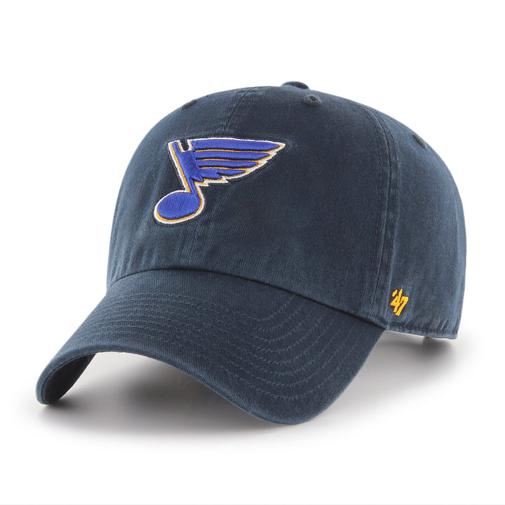 ST. LOUIS BLUES '47 BRAND CLEAN UP STRAPBACK HAT- NAVY Hat '47 Brand   