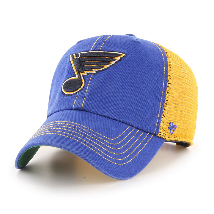 ST. LOUIS BLUES TRAWLER '47 BRAND CLEAN UP SNAPBACK HAT- ROYAL/GOLD