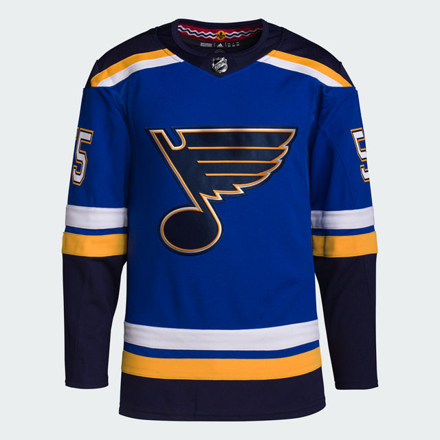 ST. LOUIS BLUES AUTHENTIC COLTON PARAYKO #55 HOME PRIMEGREEN JERSEY - BLUE