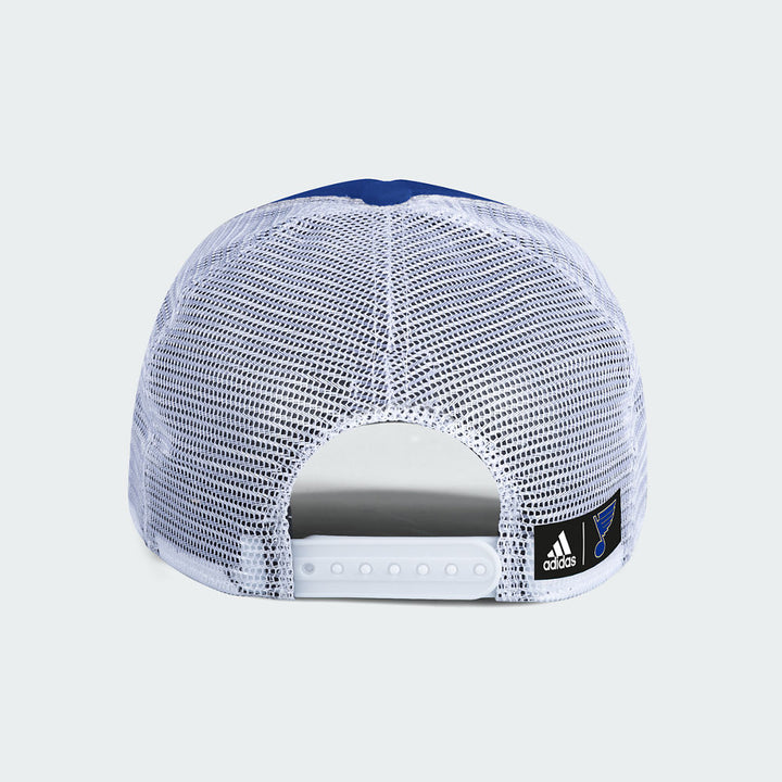 ST. LOUIS BLUES NAMEPLATE ADIDAS MESH STRAPBACK HAT - ROYAL Hat adidas   