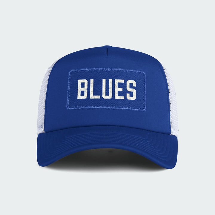 ST. LOUIS BLUES NAMEPLATE ADIDAS MESH STRAPBACK HAT - ROYAL