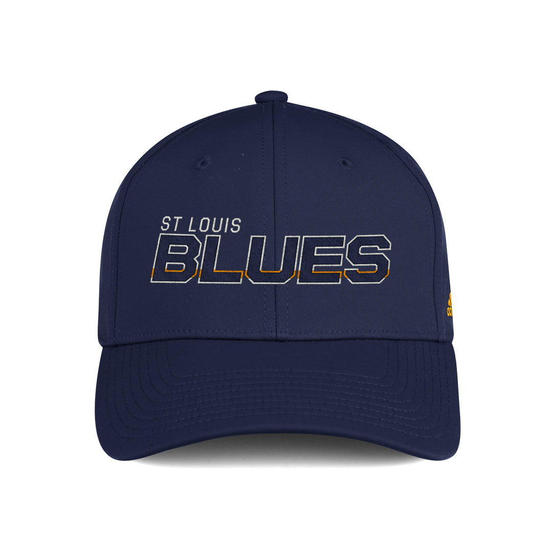 ST. LOUIS BLUES ADIDAS BAR FLEX FIT HAT - NAVY