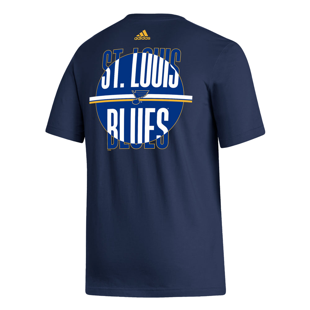 ST. LOUIS BLUES ADIDAS LINEAR STRIPE TEE - NAVY T-shirt adidas   