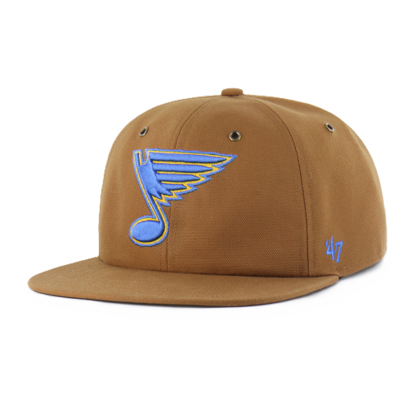 ST. LOUIS BLUES CARHARTT x '47 BRAND CAPTAIN SNAPBACK - BROWN Adjustable Cap '47 Brand