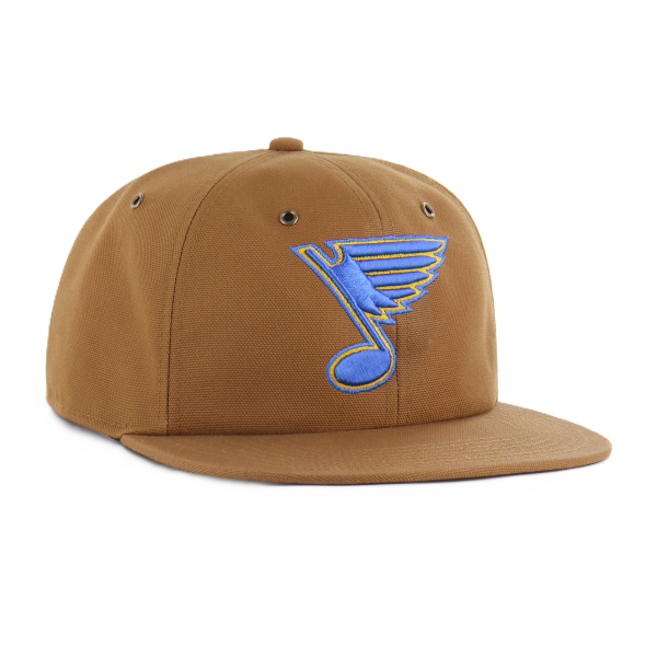 ST. LOUIS BLUES CARHARTT x '47 BRAND CAPTAIN SNAPBACK - BROWN Adjustable Cap '47 Brand