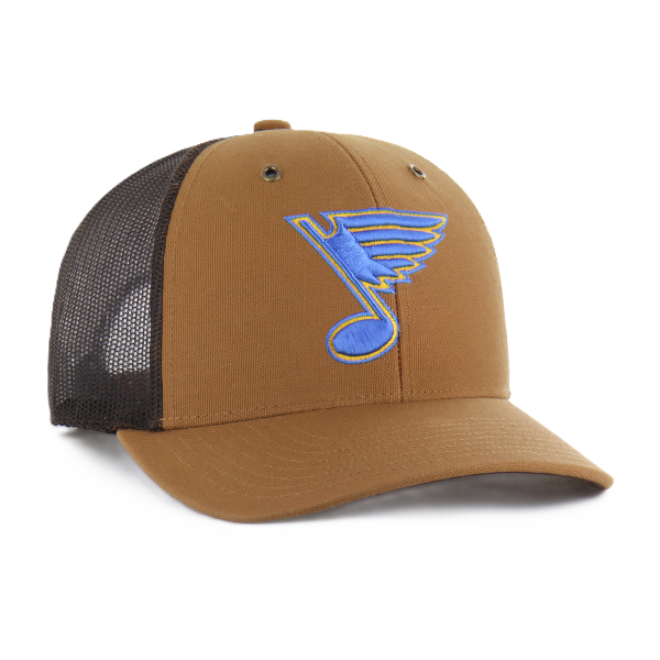 ST. LOUIS BLUES CARHARTT x '47 BRAND TRUCKER SNAPBACK - BROWN/BLACK Adjustable Cap '47 Brand