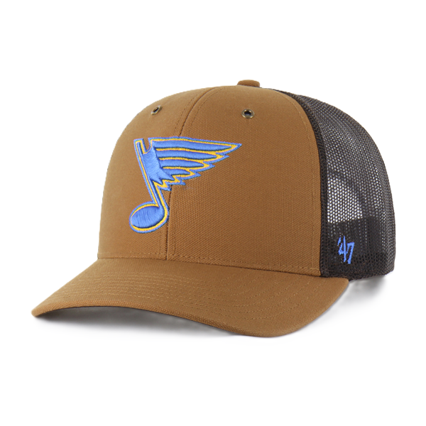 ST. LOUIS BLUES CARHARTT x '47 BRAND TRUCKER SNAPBACK - BROWN/BLACK Snapback '47 Brand