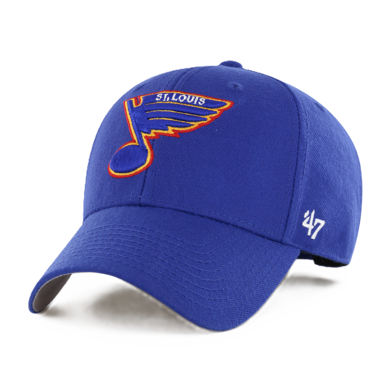 ST. LOUIS BLUES ’47 BRAND RETRO LOGO MVP ADJUSTABLE HAT - ROYAL Hat '47 Brand