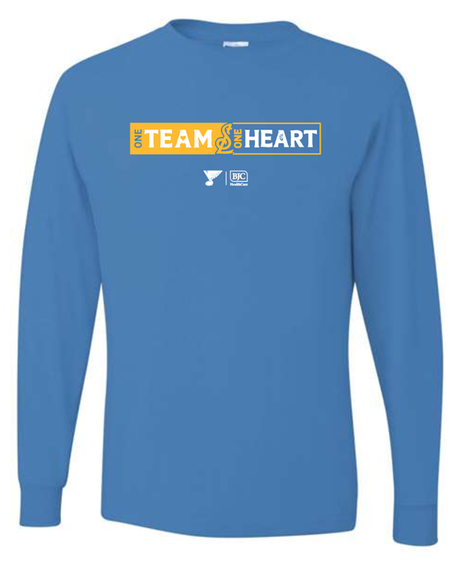 2026 BJC HEALTHCARE ONE TEAM ONE HEART LONG SLEEVE TEE - FREE SHIPPPING AT CHECKOUT T-Shirt St. Louis Blues