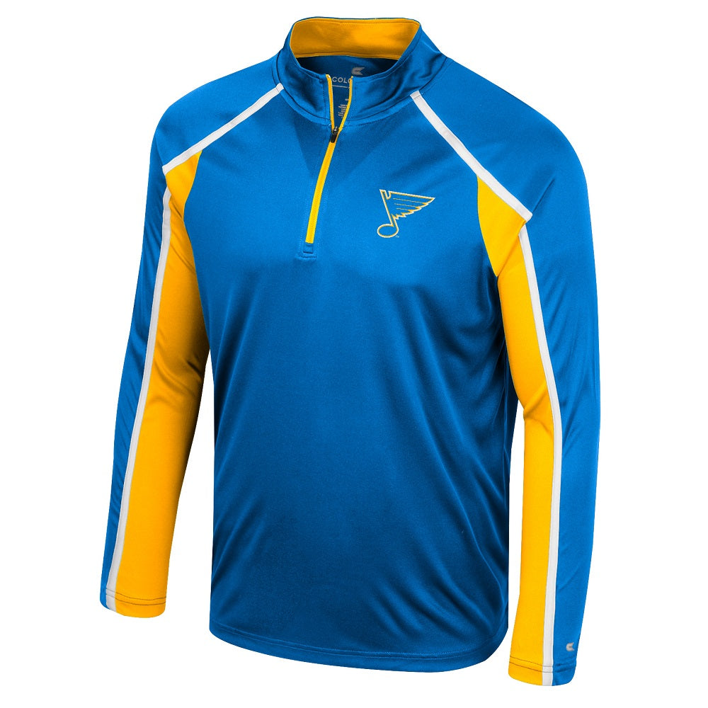 ST. LOUIS BLUES COLOSSEUM EDDIE 1/4 ZIP - ROYAL/GOLD Outerwear Colosseum   