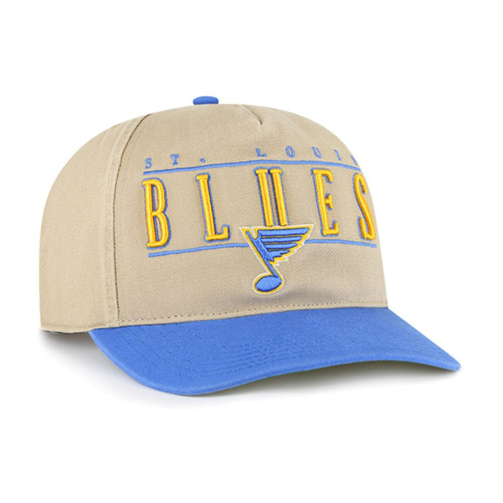 ST. LOUIS BLUES '47 HERITAGE CITY LINE SNAPBACK - KHAKI/AIR FORCE BLUE Hat '47 Brand