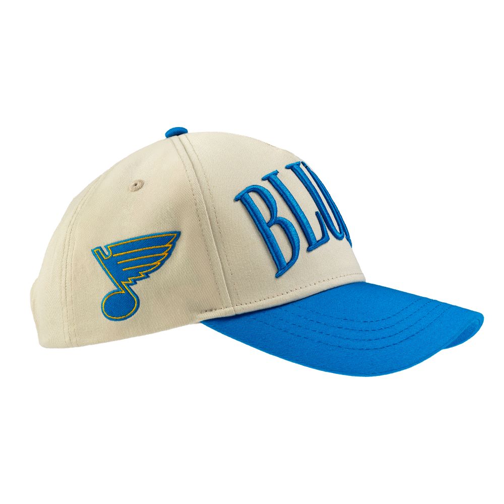 ST. LOUIS BLUES SERIES SIX ARCH SNAPBACK- CREAM/AIRFORCE BLUE Hat Series Six   
