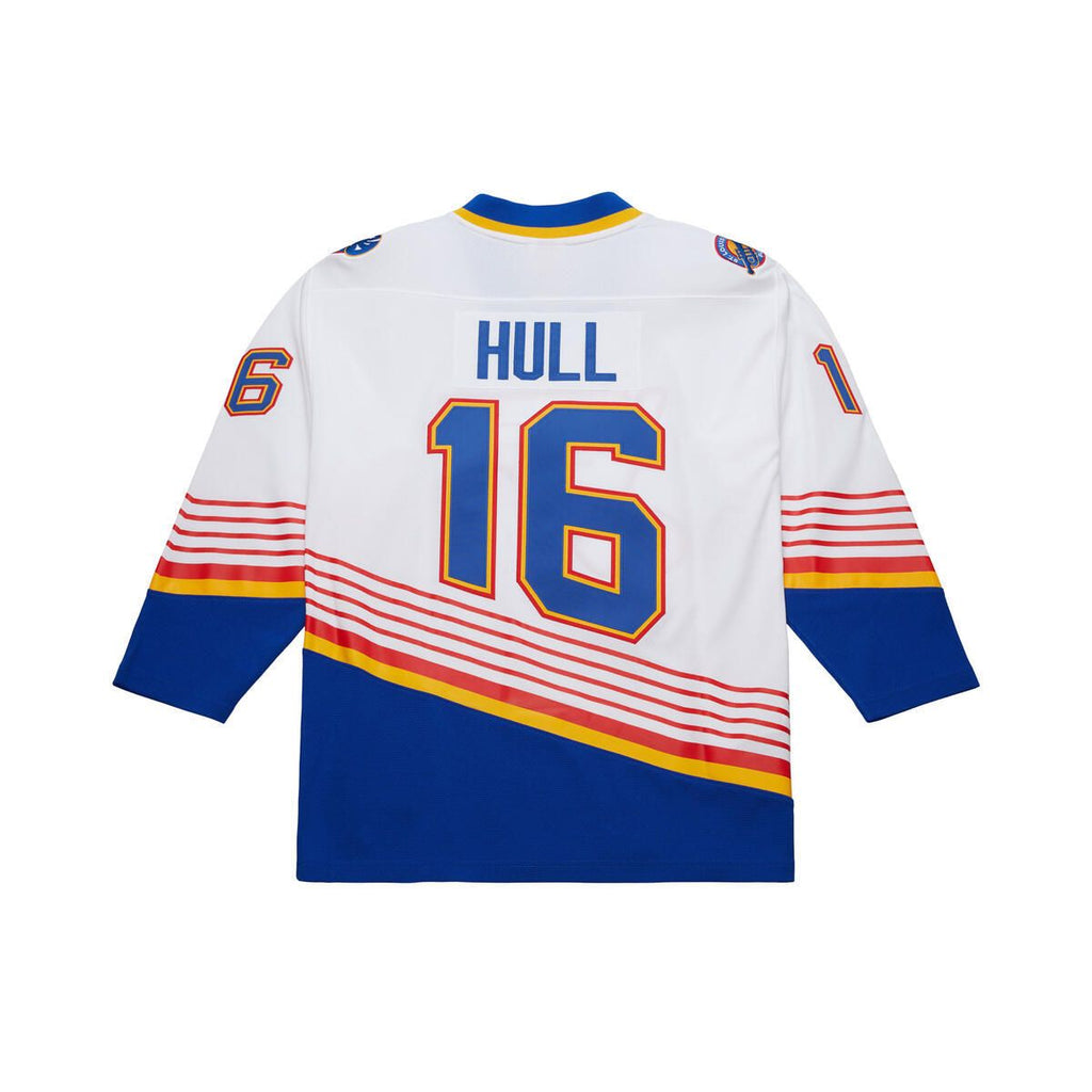 ST. LOUIS BLUES MITCHELL & NESS POWER PLAY HOME JERSEY - HULL #16 