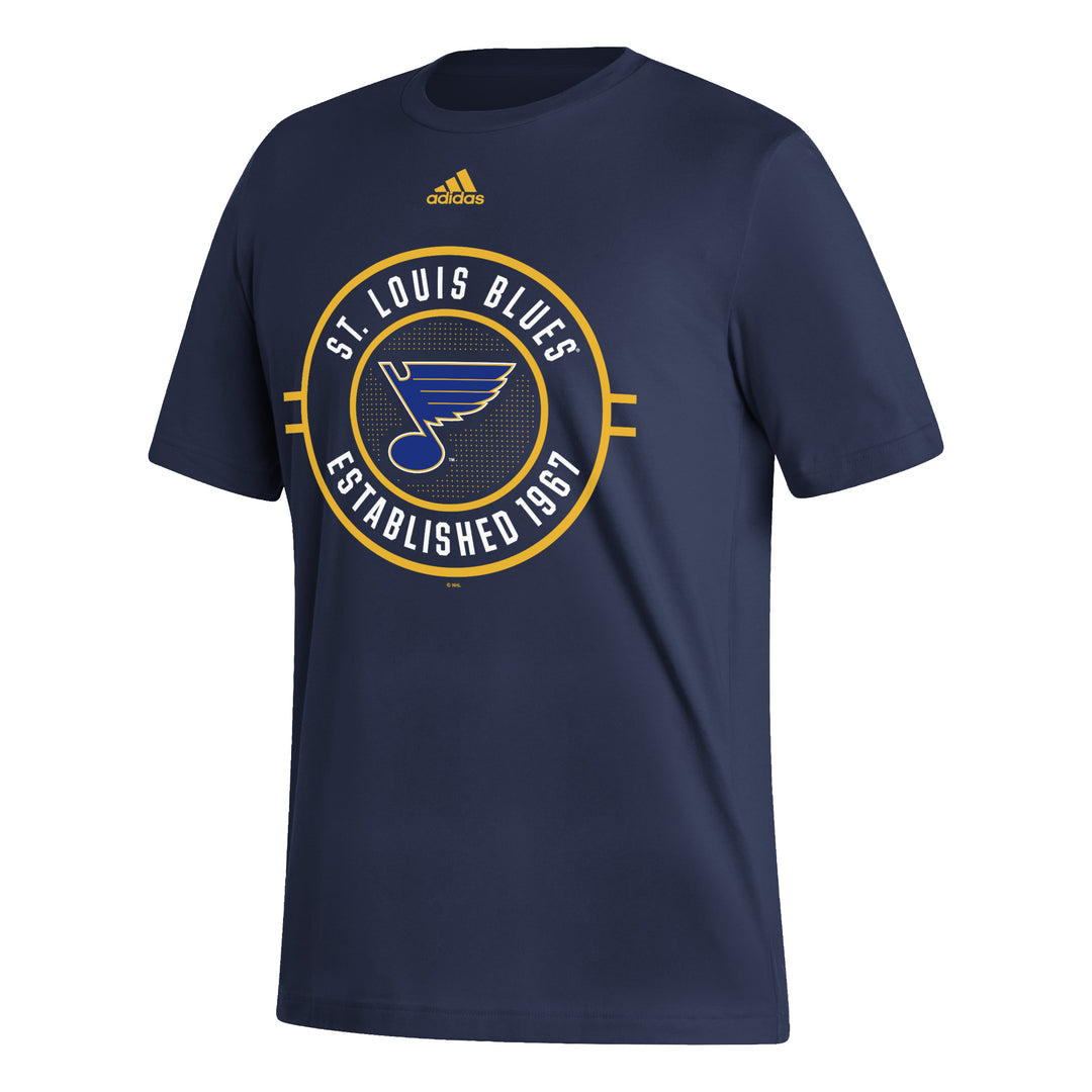 ST. LOUIS BLUES ADIDAS CIRLCE EST 1967 TEE - NAVY T-shirt adidas   