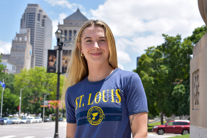 ST. LOUIS BLUES SPORTIQE WOMENS OUR TOWN TEE
