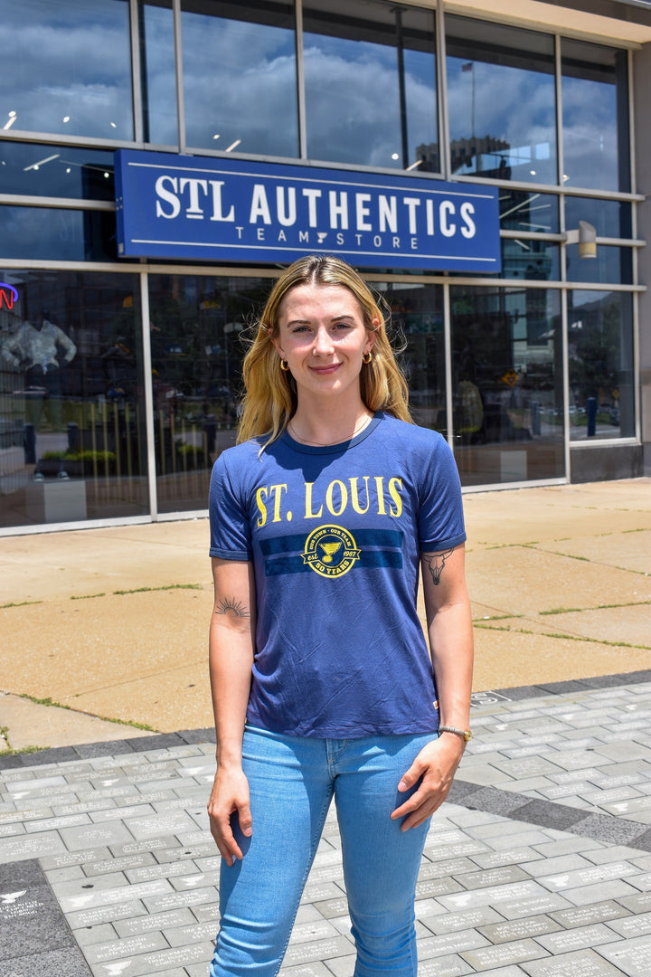 ST. LOUIS BLUES SPORTIQE WOMENS OUR TOWN TEE