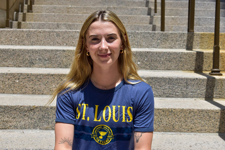 ST. LOUIS BLUES SPORTIQE WOMENS OUR TOWN TEE