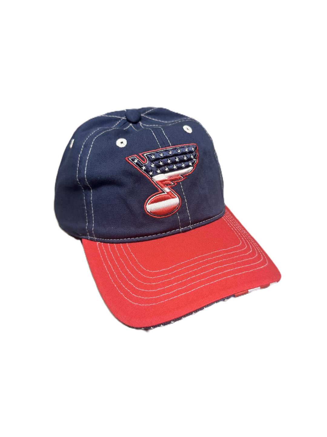 SAINT LOUIS BLUES HAT ADJUSTABLE NOTE FLAG WITH FLAG SIDE
