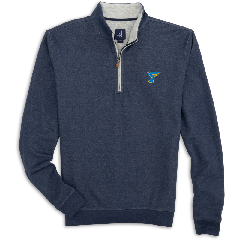 ST. LOUIS BLUES JOHNNIE-O SULLY Q-ZIP WITH NEW BLUE NOTE 1/4 Zip Johnnie-O