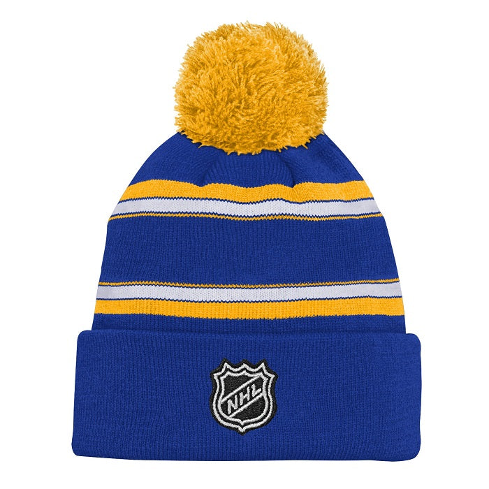 ST. LOUIS BLUES YOUTH JACQUARD POM KNIT BEANIE - MULTI