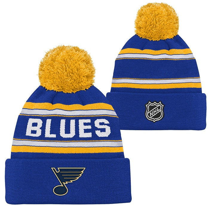 ST. LOUIS BLUES YOUTH JACQUARD POM KNIT BEANIE - MULTI