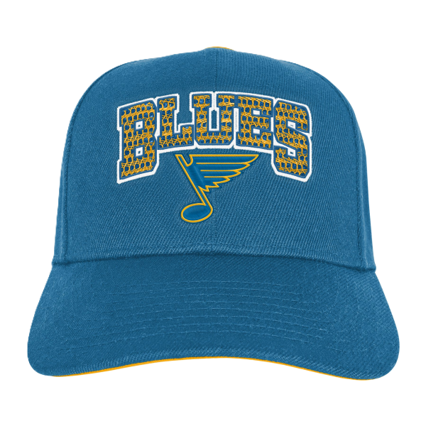 ST. LOUIS BLUES OUTERSTUFF YOUTH NOTE LOGO SNAPBACK – BLUE Adjustable Cap Outerstuff