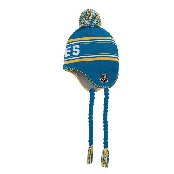 ST. LOUIS BLUES OUTERSTUFF YOUTH TASSEL POM KNIT - BLUE KNITS Outerstuff