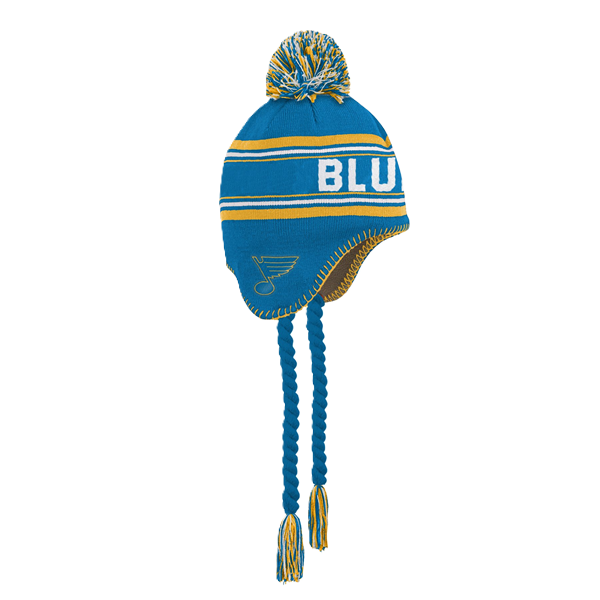 ST. LOUIS BLUES OUTERSTUFF YOUTH TASSEL POM KNIT - BLUE KNITS Outerstuff