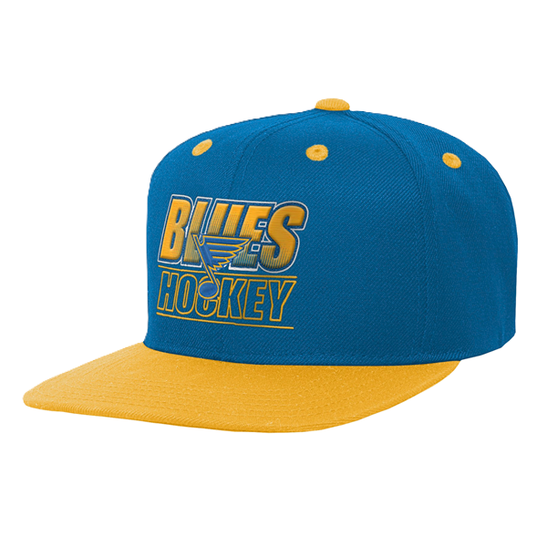 ST. LOUIS BLUES OUTERSTUFF KID'S BLUES HOCKEY SNAPBACK - BLUE/GOLD Adjustable Cap OUTERSTUFF
